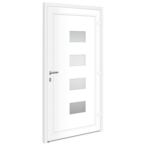 VidaXL Drzwi wejściowe, antracytowe, 100x200 cm, aluminium i PVC