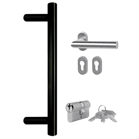 VidaXL Drzwi wejściowe, białe, 98x200 cm, PVC