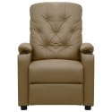 VidaXL Elektryczny fotel masujący, cappuccino, sztuczna skóra