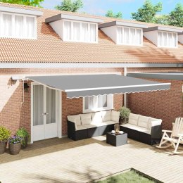 RAMA MARKIZY ZE LED LIGHTS BIAŁY 400 × 300CM ALUMINIUM