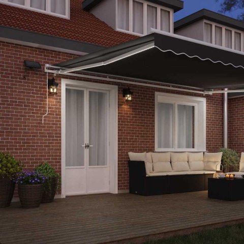 RAMA MARKIZY ZE LED LIGHTS BIAŁY 400 × 300CM ALUMINIUM