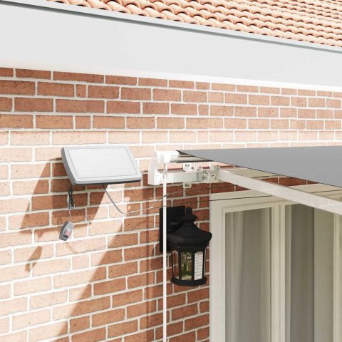 RAMA MARKIZY ZE LED LIGHTS BIAŁY 450 × 350CM ALUMINIUM