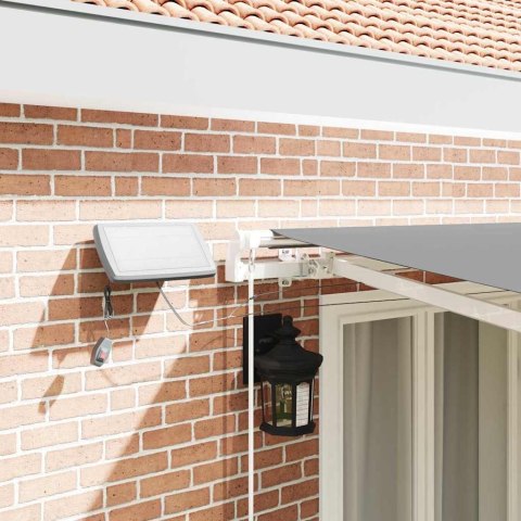 RAMA MARKIZY ZE LED LIGHTS BIAŁY 500 × 300CM ALUMINIUM