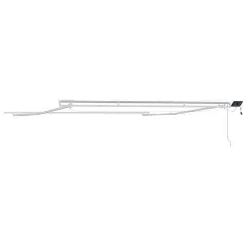 RAMA MARKIZY ZE LED LIGHTS BIAŁY 500 × 350CM ALUMINIUM