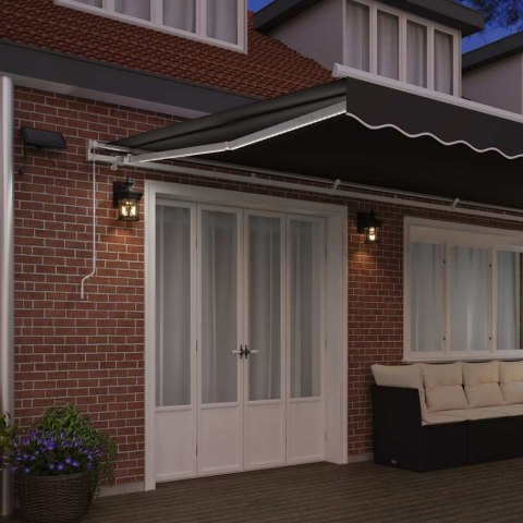 RAMA MARKIZY ZE LED LIGHTS BIAŁY 600 × 300CM ALUMINIUM