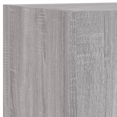 VidaXL 4-cz. zestaw mebli TV z oświetleniem LED, szary dąb sonoma