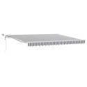 AUTOMATYCZNA MARKIZA Z LED ANTRACYTOWO-BIAŁA 400X300CM