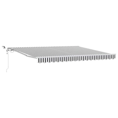 AUTOMATYCZNA MARKIZA Z LED ANTRACYTOWO-BIAŁA 400X300CM