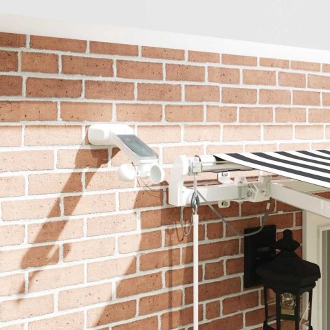 AUTOMATYCZNA MARKIZA Z LED ANTRACYTOWO-BIAŁA 400X300CM