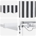 AUTOMATYCZNA MARKIZA Z LED ANTRACYTOWO-BIAŁA 400X300CM
