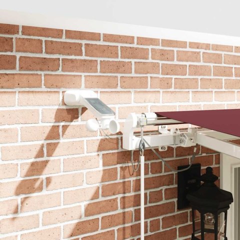 AUTOMATYCZNIE ZWIJANA MARKIZA Z LED BURGUNDOWA 400X300CM