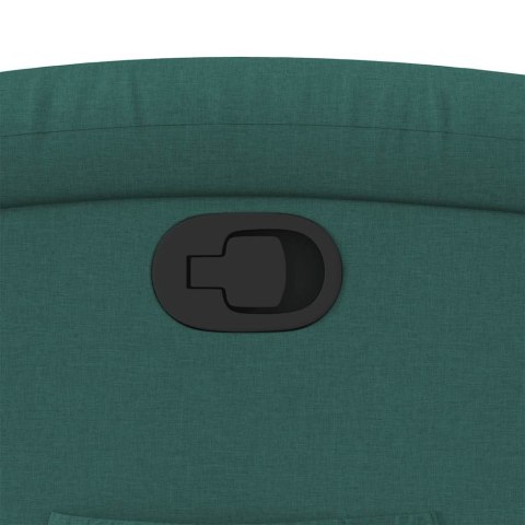 VidaXL Podnoszony fotel rozkładany, ciemnozielony, obity tkaniną