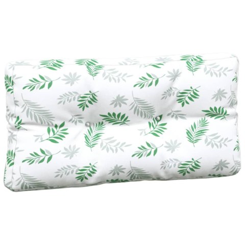 VidaXL Poduszki na palety, 7 szt., wzór w liście, tkanina