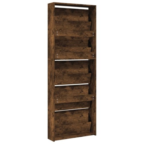 SZAFKA NA BUTY Z LUSTREM PRZYDYMIONY DĄB 63X17X169,5CM