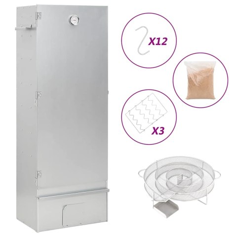 VidaXL Wędzarnia z generatorem zimnego dymu, stal galwanizowana