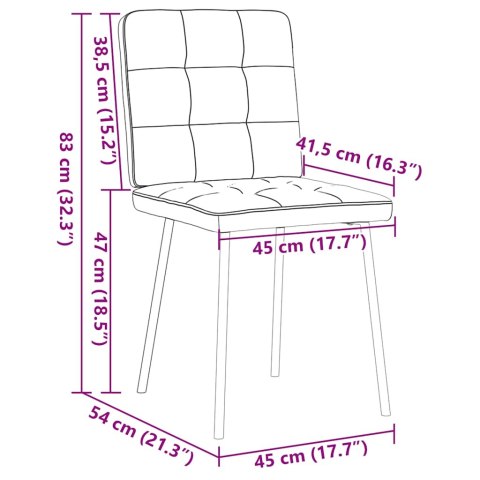 VidaXL Krzesła stołowe, 4 szt., ciemnoszare, obite aksamitem