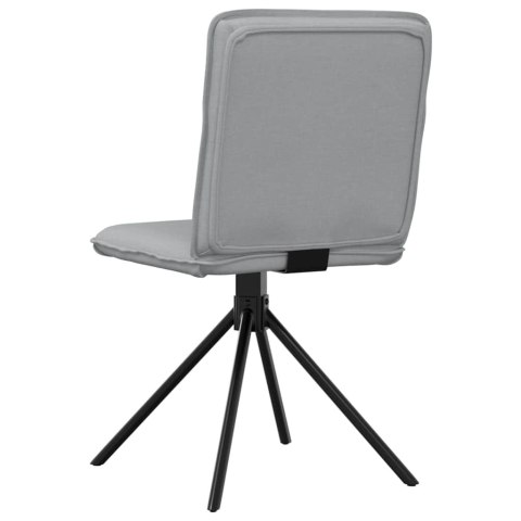 VidaXL Krzesła stołowe, 4 szt., jasnoszare, obite tkaniną