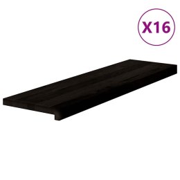 STOPNIE SCHODOWE 16 SZT. BRĄZOWE 90X25X2CM LITE DREWNO DĘBOWE