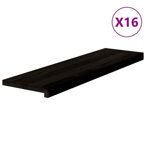 STOPNIE SCHODOWE 16 SZT. BRĄZOWE 90X25X2CM LITE DREWNO DĘBOWE