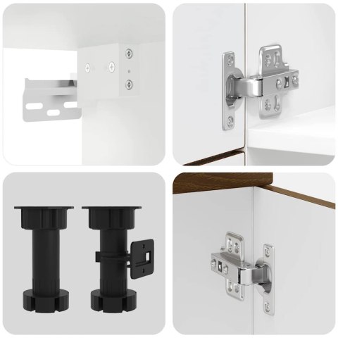 VidaXL Zestaw szafek kuchennych, Kalmar, 7-częściowy, dąb brązowy