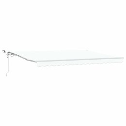 VidaXL Markiza zwijana Biały 450 × 300 cm Poliester i Metal