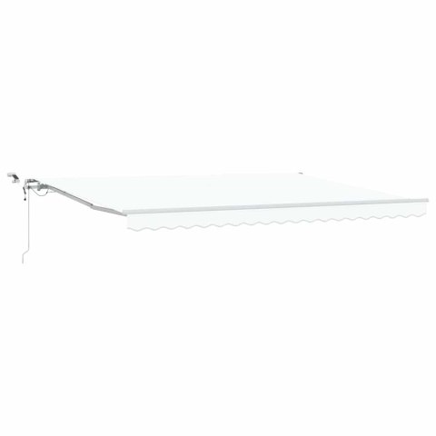 VidaXL Markiza zwijana Biały 450 × 300 cm Poliester i Metal