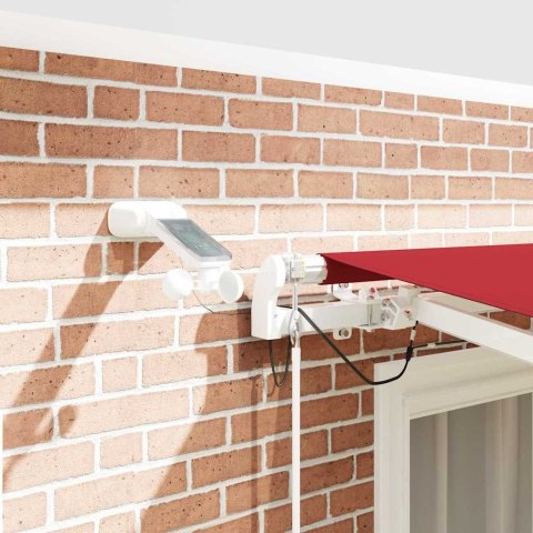 MARKIZA ZWIJANA CZERWONY 350X250CM POLIESTER I METAL