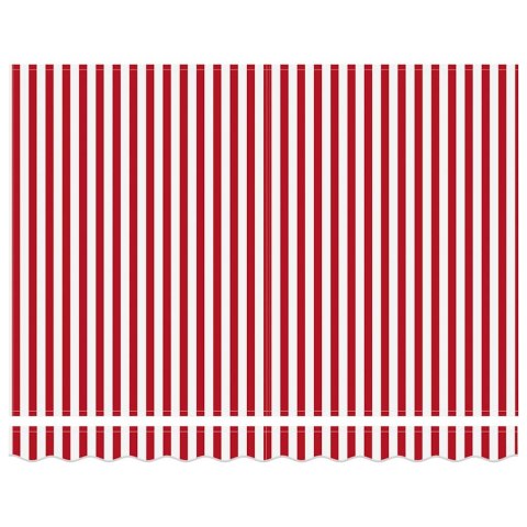 MARKIZA ZWIJANA CZERWONY I BIAŁY 350X250CM TKANINA I STAL