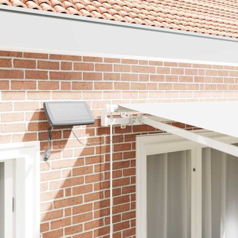 MARKIZA ZWIJANA ZE LED LIGHTS BIAŁY 350X250CM TKANINA I STAL