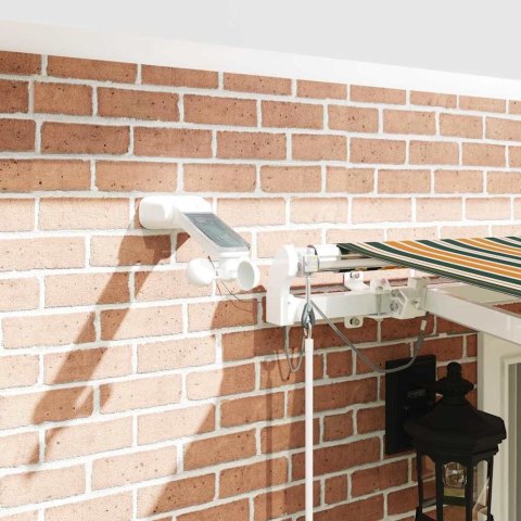 VidaXL Markiza zwijana Zielony i Żółty 400 × 300 cm Poliester i Metal