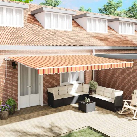 MARKIZA ZWIJANA ŻÓŁTY I POMARAŃCZOWY 500 × 300CM TKANINA