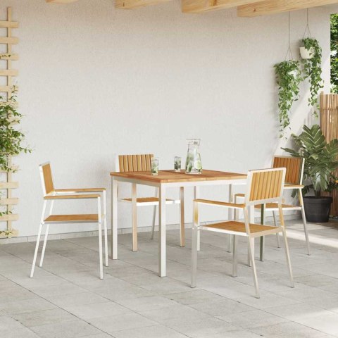 VidaXL Zestaw do jedzenia na zewnątrz 5 pcs Lite drewno teakowe