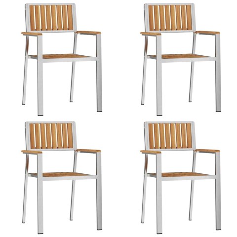 VidaXL Zestaw do jedzenia na zewnątrz 5 pcs Lite drewno teakowe