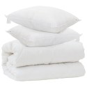 VidaXL Duvet z poduszkami z poduszką 3 pcs Biały Mikrofibra