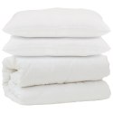 VidaXL Kołdra z poduszką 3 pcs Biały Mikrofibra