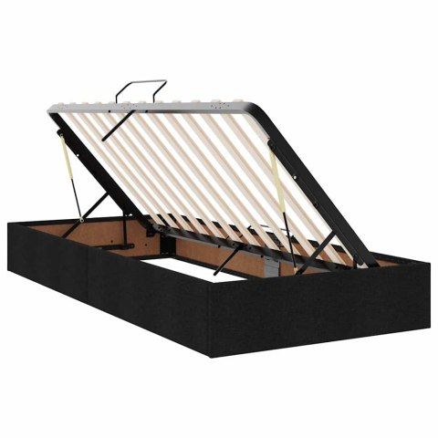 VidaXL Łóżko Ze LED Lights Z zagłówkiem Czarny 180 x 200 cm tkanina
