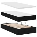 VidaXL Łóżko Ze LED Lights Z zagłówkiem Czarny 180 x 200 cm tkanina