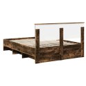 VidaXL Ramka łóżka Dąb wędzony 140 x 200 cm Materiał drewnopochodny