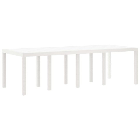 VidaXL Zestaw do jadalni w ogrodzie 11 pcs Biały polipropylen