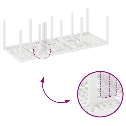VidaXL Zestaw do jadalni w ogrodzie 11 pcs Biały polipropylen