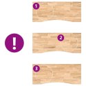 VidaXL Blat biurka, surowe, 120x50x2,5 cm, lite drewno dębowe