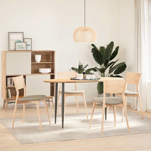 VidaXL Blat do stołu, 140x60x2 cm, lite drewno dębowe, owalny