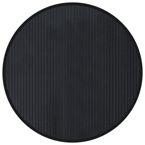 VidaXL Dywan okrągły, czarny, 80 cm, bambusowy