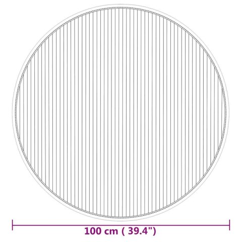 VidaXL Dywan okrągły, naturalny, 100 cm, bambusowy