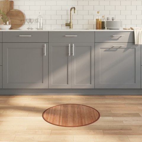 VidaXL Dywan okrągły, naturalny, 60 cm, bambusowy