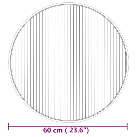 VidaXL Dywan okrągły, naturalny, 60 cm, bambusowy