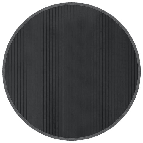 VidaXL Dywan okrągły, szary, 80 cm, bambusowy