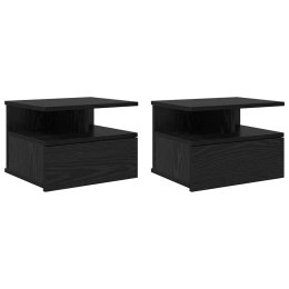 LUSTRO NOCNE Z SZUFLADĄ 2 PCS CZARNY DĄB 40X 31X 28CM