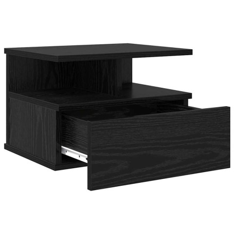 LUSTRO NOCNE Z SZUFLADĄ 2 PCS CZARNY DĄB 40X 31X 28CM
