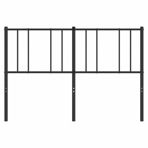 VidaXL Metalowe wymienne wezgłowie, czarne, 140 cm